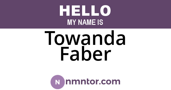 Towanda Faber
