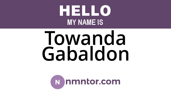 Towanda Gabaldon