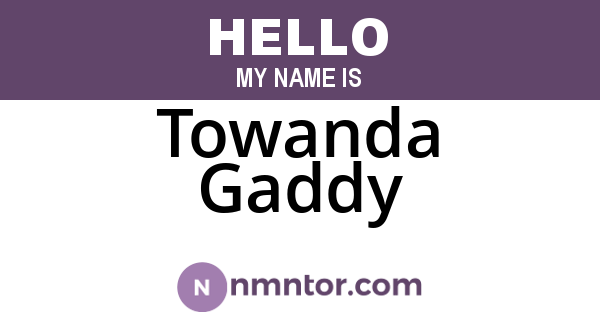 Towanda Gaddy