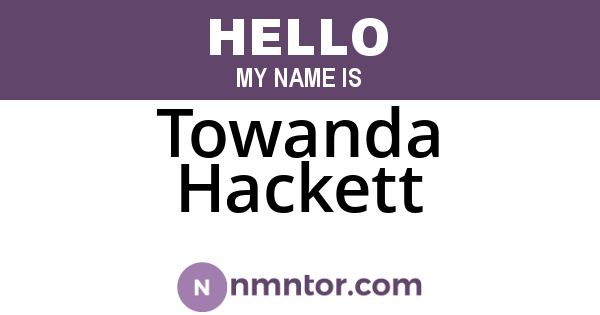 Towanda Hackett