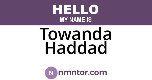 Towanda Haddad
