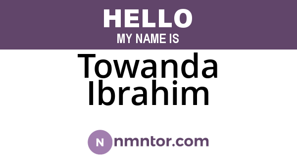 Towanda Ibrahim