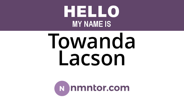 Towanda Lacson