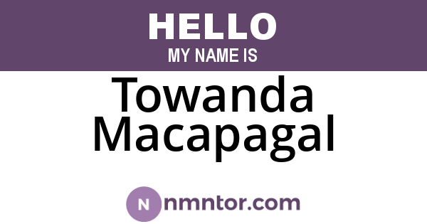 Towanda Macapagal