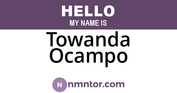 Towanda Ocampo