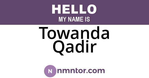 Towanda Qadir