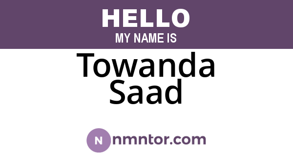 Towanda Saad