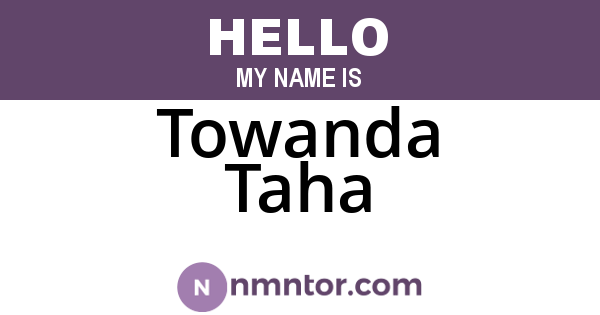 Towanda Taha