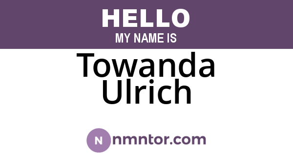 Towanda Ulrich