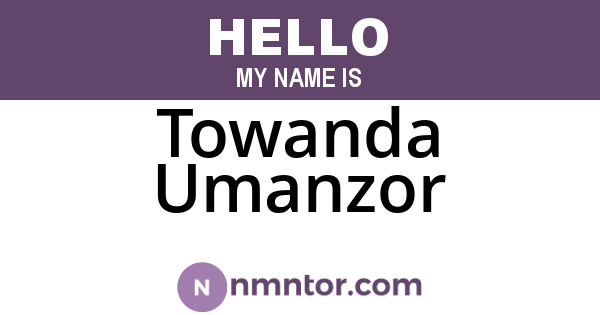 Towanda Umanzor