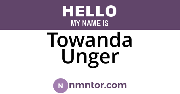 Towanda Unger