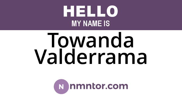 Towanda Valderrama