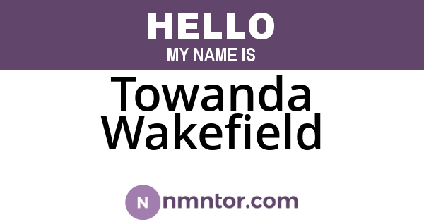 Towanda Wakefield