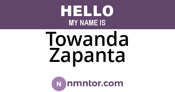Towanda Zapanta