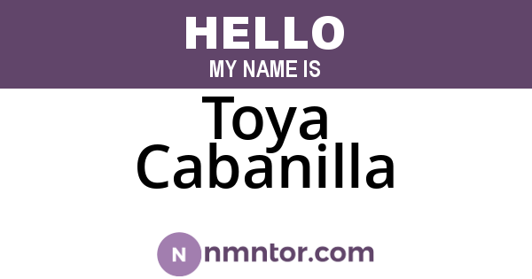 Toya Cabanilla