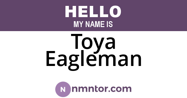 Toya Eagleman