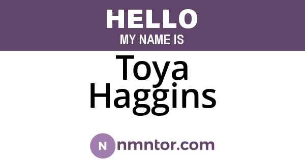 Toya Haggins