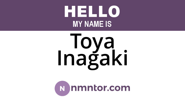 Toya Inagaki