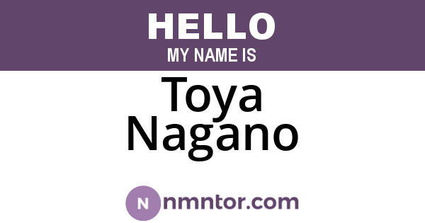Toya Nagano