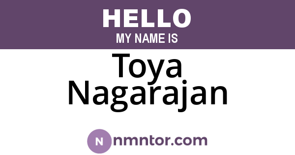 Toya Nagarajan