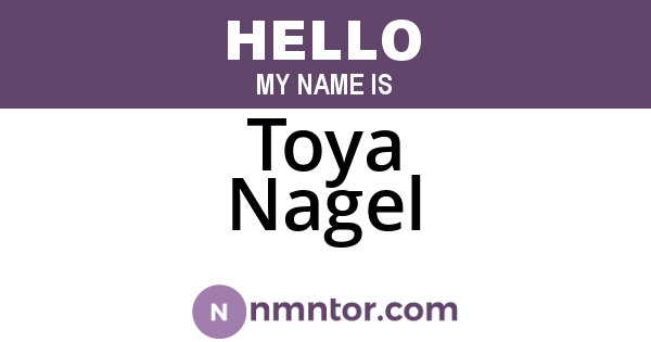 Toya Nagel