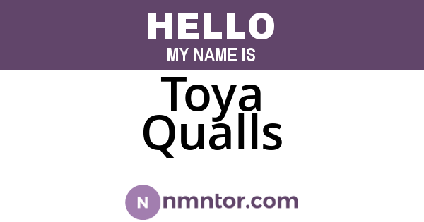 Toya Qualls