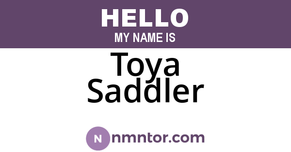 Toya Saddler