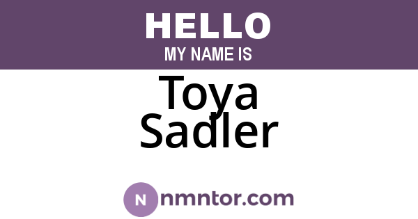 Toya Sadler