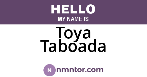 Toya Taboada