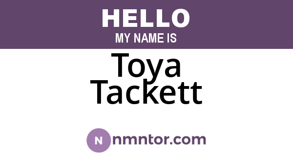 Toya Tackett