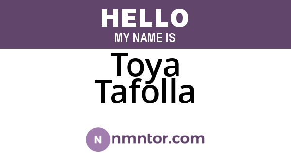 Toya Tafolla