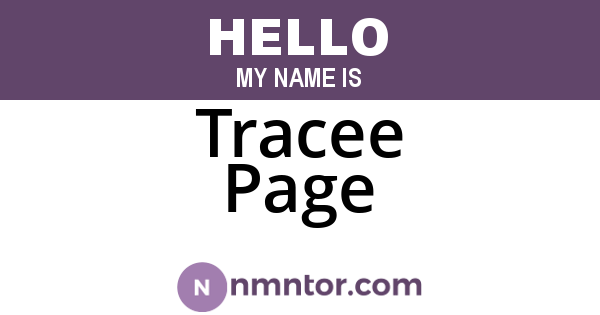 Tracee Page