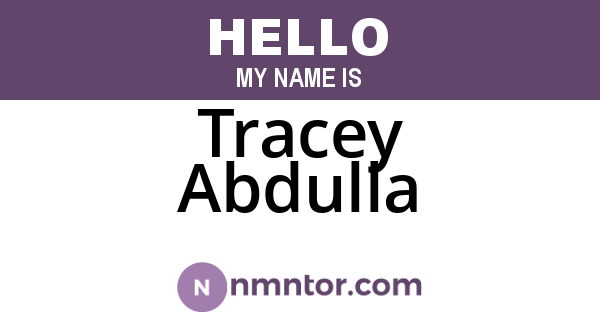 Tracey Abdulla