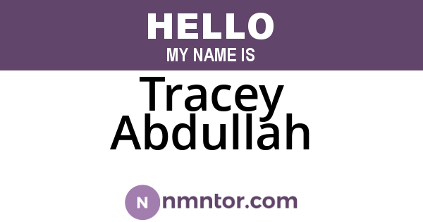Tracey Abdullah