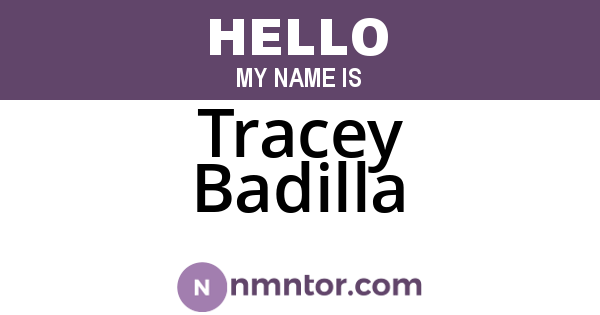 Tracey Badilla