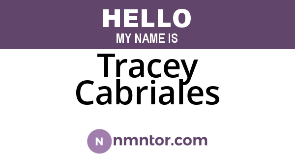 Tracey Cabriales