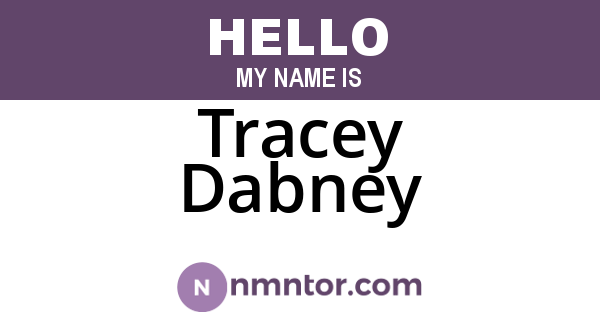Tracey Dabney