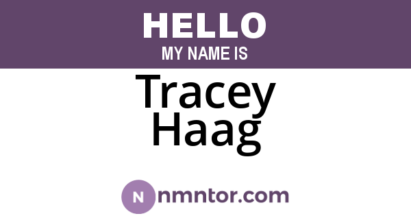 Tracey Haag