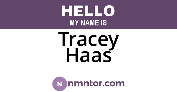 Tracey Haas