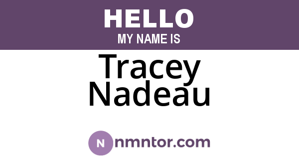Tracey Nadeau