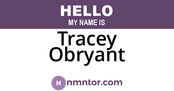 Tracey Obryant