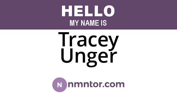 Tracey Unger