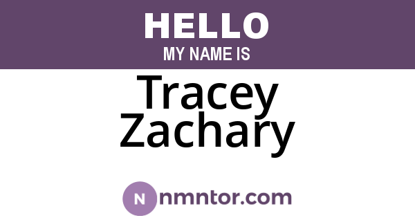 Tracey Zachary