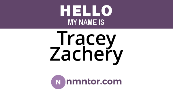 Tracey Zachery