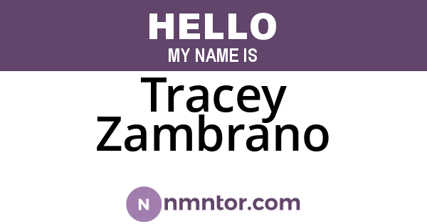 Tracey Zambrano
