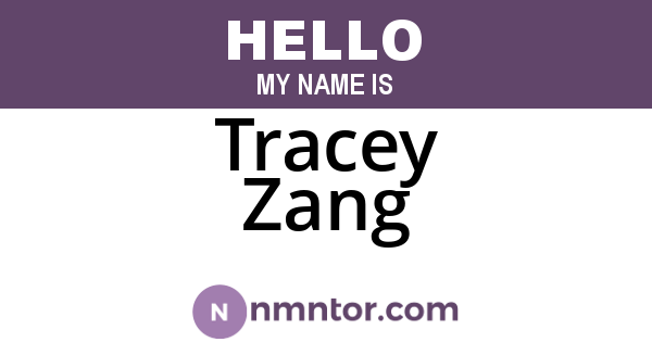 Tracey Zang