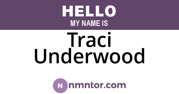 Traci Underwood