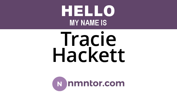 Tracie Hackett