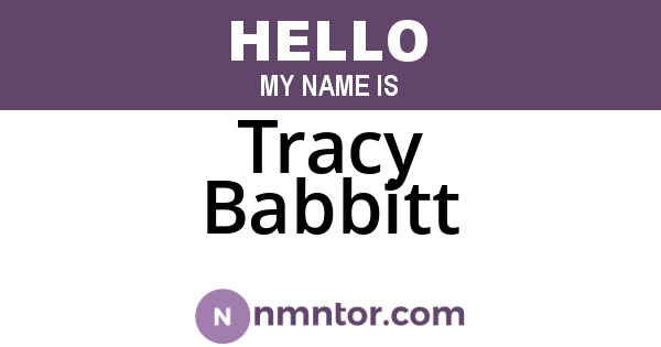 Tracy Babbitt
