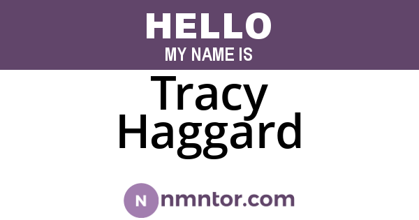 Tracy Haggard